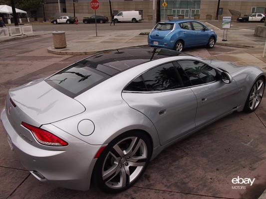 Solar Panel Embedded In Roof Of Fisker Karma Ebay Motors Blog Roof Embedded Solar Panel Fisker Karma At 2017 La Auto Show