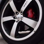 20x9 inch five-spoke polished aluminum wheels