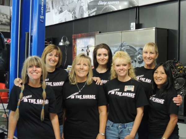 members of the SEMA Businesswomen's Network involved with Mustang build