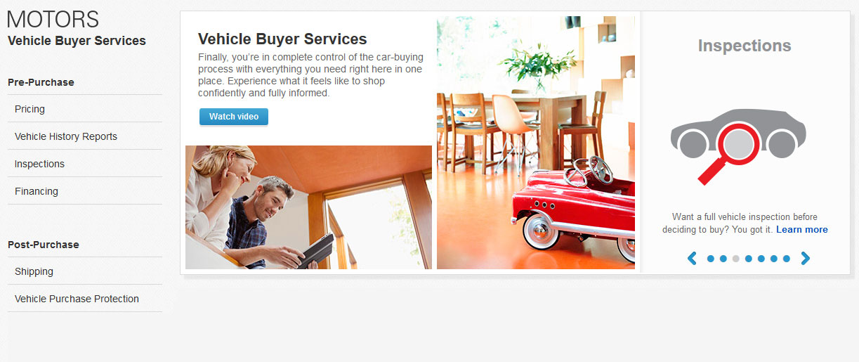 eBay Vehicle Buyer Services Center Brings it All Together eBay Motors