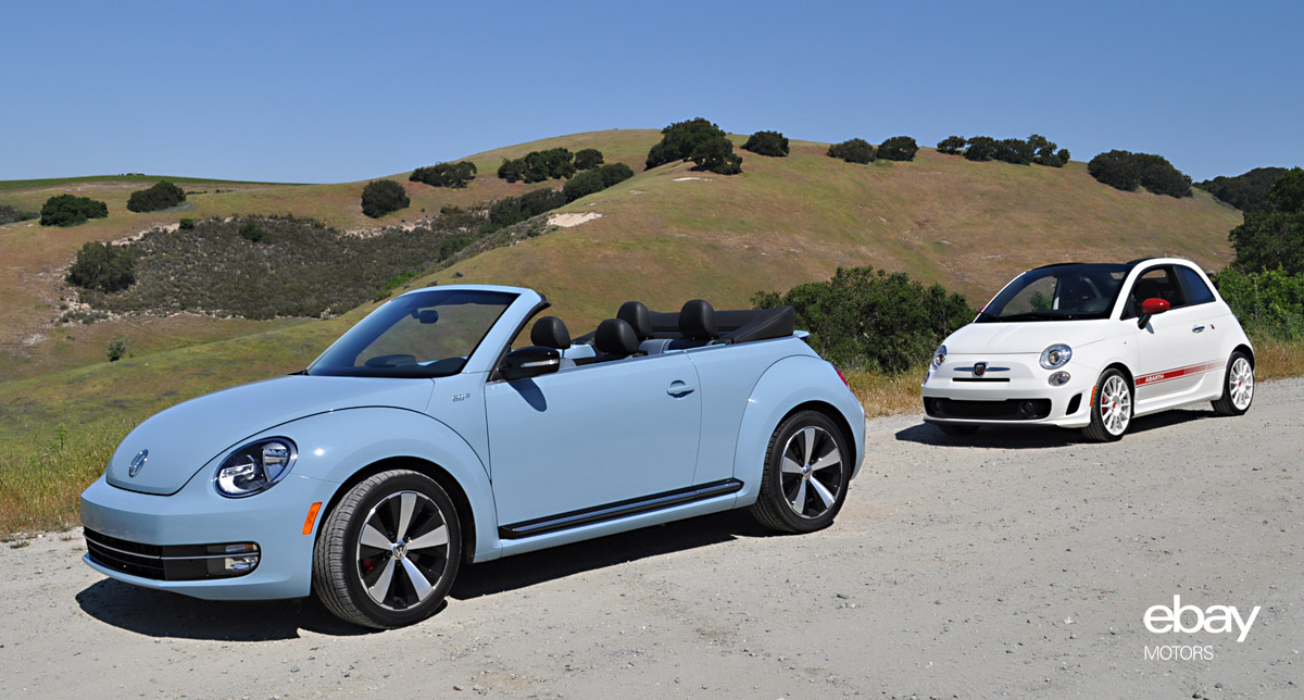 Review 2013 VW Beetle Convertible vs. 2013 Fiat Abarth Cabrio eBay Motors Blog