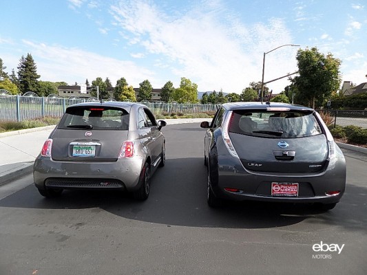 013 Fiat 500e Nissan Leaf Ebay Motors Blog 2017 Fiat 500e Vs Nissan Leaf