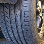 Goodyear Eagle Sport All Season tire mounted and ready to roll