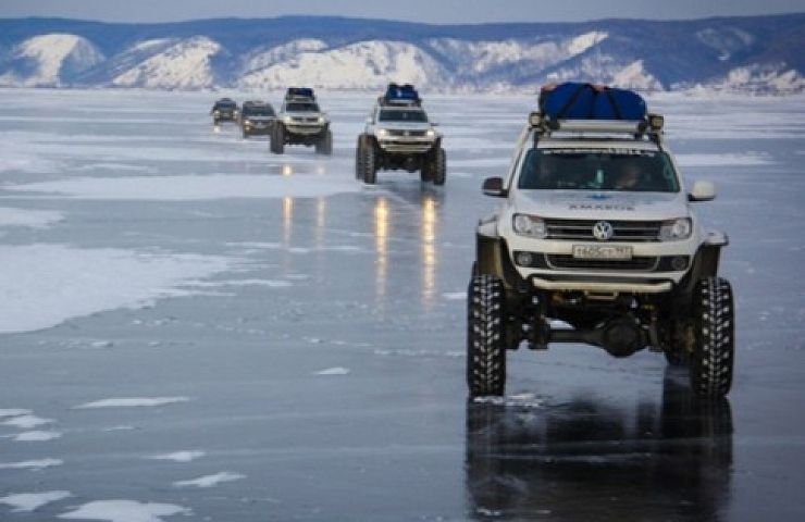 Polar Expedition VW Amaroks on the road to Sochi Wnter Olympics