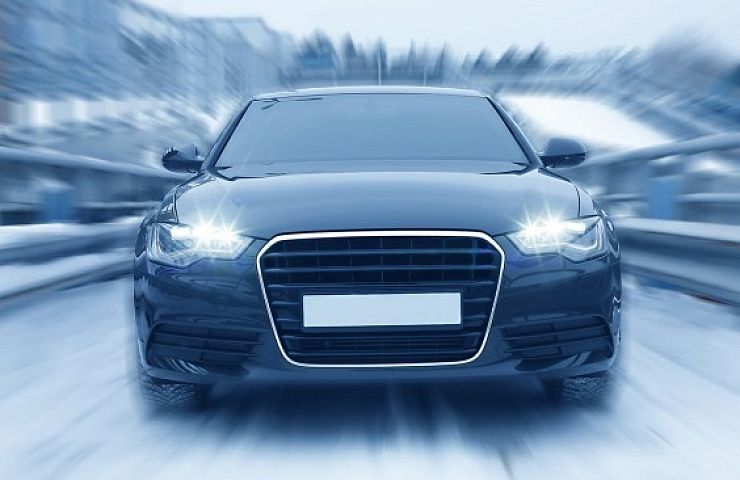 audi winter road