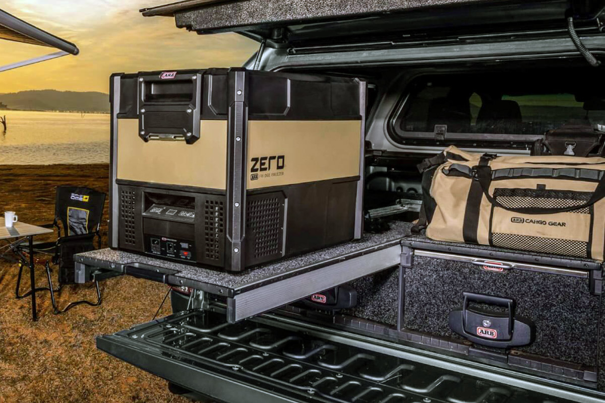 An ARB Zero fridge is a top item for a camper van conversion