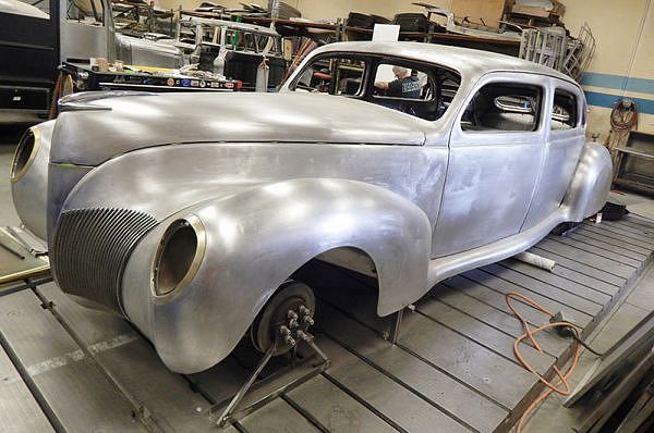 Note the strong character lines after the body was stretched nearly 40 inches.