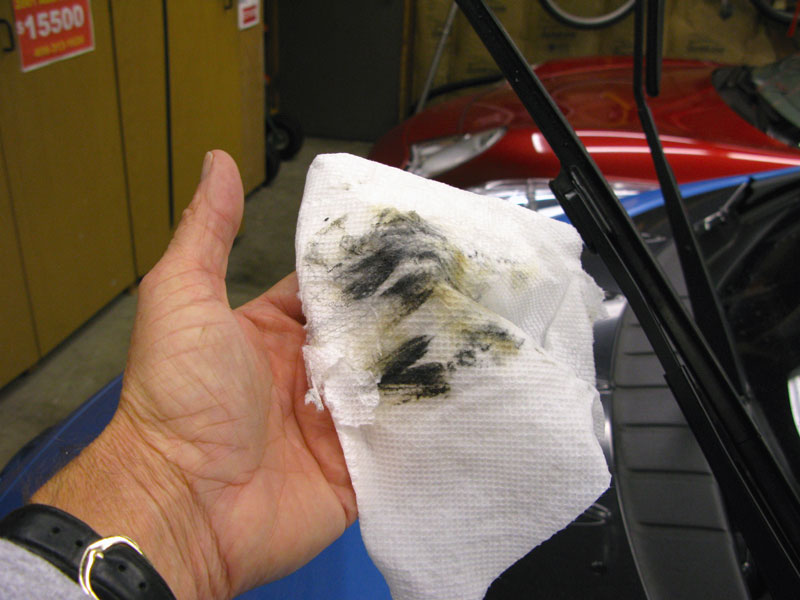 residue on paper towel
