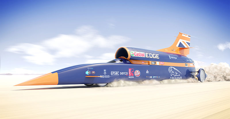Bloodhound Supersonic Vehicle Aims for Land Speed Record of