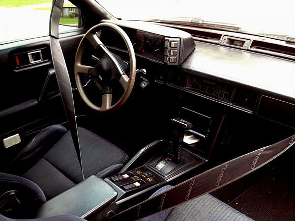 The interior and cockpit of a Chrysler Conquest ES-i