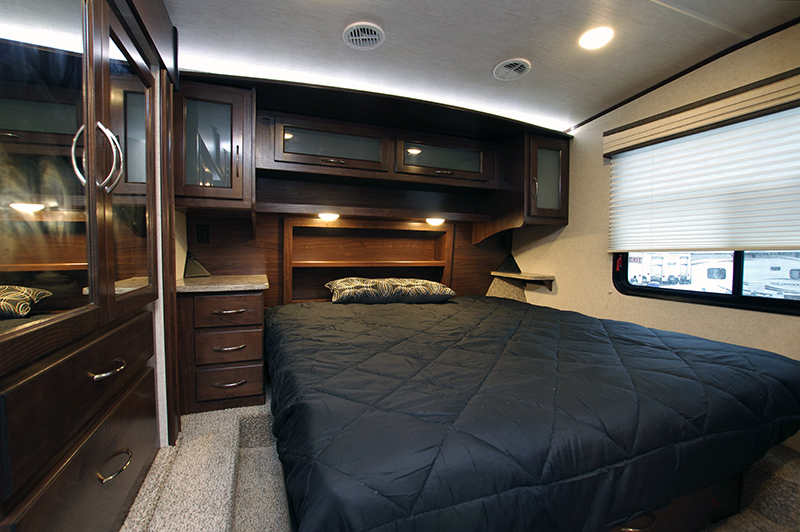 Master bedrooms provide luxury and ample storage.