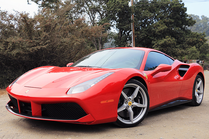 The 488 GTB is the first turbocharged mid-engine Ferrari since the legendary F40.