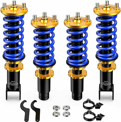 Complex car coilovers are highly adjustable. 