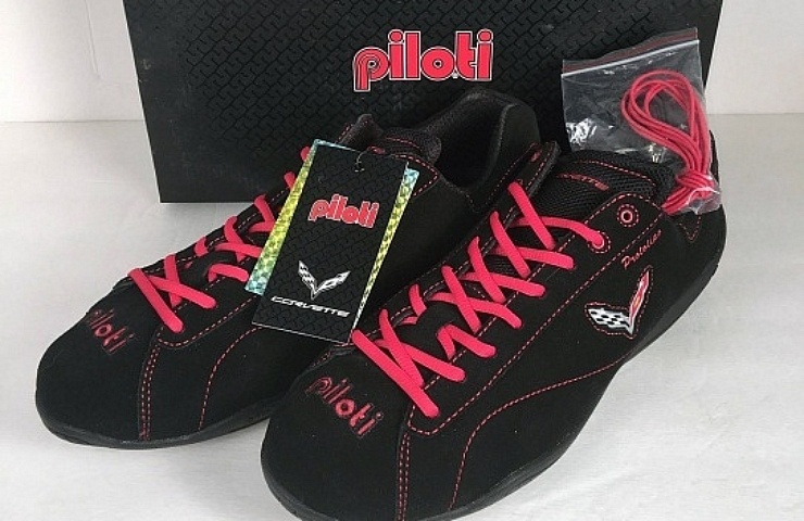 Piloti Prototipo Corvette C7 Driving Shoes Black Red