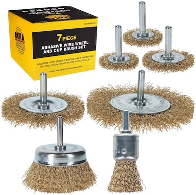 Wire wheel brush set