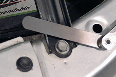 To find the best match, hold up the different paints tested on the feeler gauge.