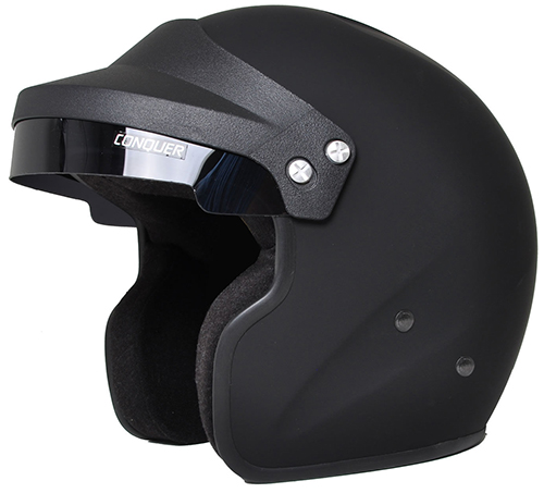 Open-face racing helmets can offer better visibility but less protection.