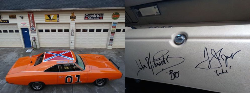This 1970 example is signed by Bo and Luke Duke.