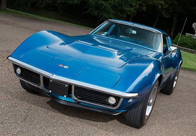 Certification increases the value of a classic car. Bidding is likely to heat up for this rotisserie-restoration 1968 Corvette with Bloomington Gold status.