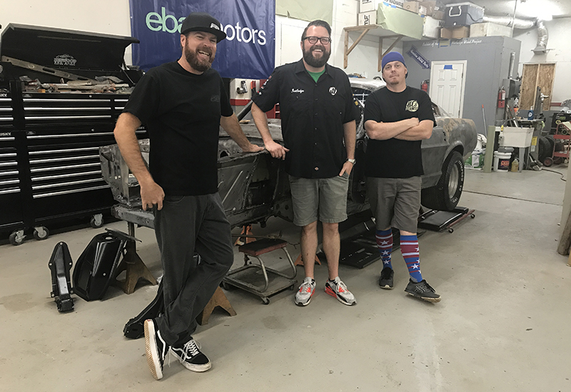 While Mike Finnegan (left), Rutledge Wood (center), and K.C. Mathieu (right) differ on optimal footwear, they instantaneously agreed on the transmission best suited for the Fastback project.