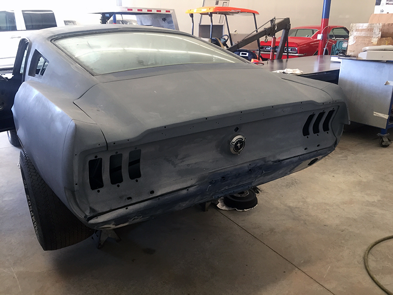 This car has some truly good lines,” said Rut. After purchasing the Mustang on eBay, it was hauled to Kenwood Rod Shop near Atlanta where much of the restoration work will take place. “The biggest thing for a custom build is making sure that the lines in the car are aligned and true.”