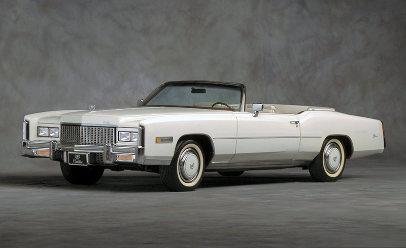 Cadillac limited production of the 1976 Eldorado Convertible to 14,000 cars, 200 of which were designated as “Bicentennial Editions.”