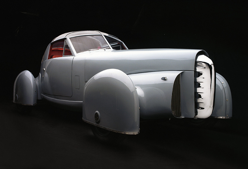 The TASCO concept car designed by Gordon Buehrig,  on display at the Auburn-Cord-Duesenberg Museum in Auburn, Ind.