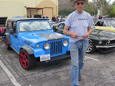 Bob Pelikan showing his CorVeep