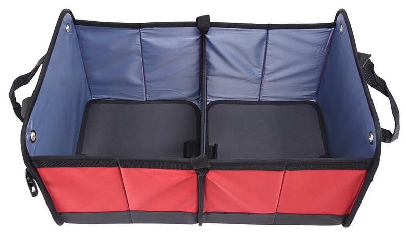 This organizer has two big pockets and, when empty, folds very flat.