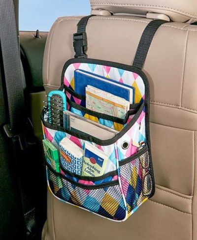 eBay has a great selection of back-seat organizers specifically to accommodate kids.