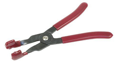 Specialized pliers come in handy on spark plug replacement jobs in tight quarters.
