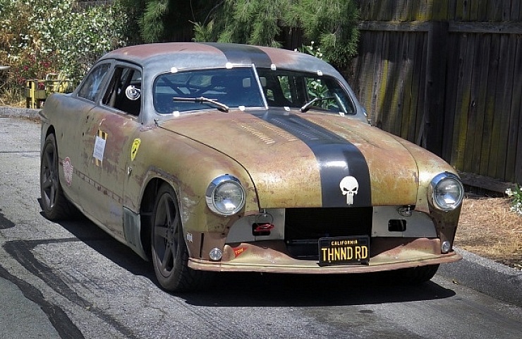 Thunder Road is a combination of a 1951 Ford Coupe and a 1985 C4 Corvette.