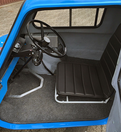 The interior of the Peel P50