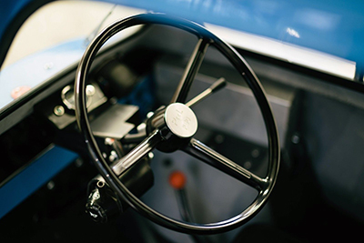 The Peel P50 steering wheel