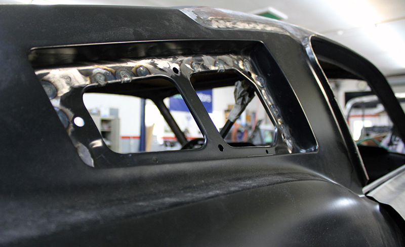 Most 1968 Fastback’s rear quarter windows are covered with louvers. Will the boys come up with a different solution?