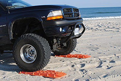 Traction mats are designed to help you get out of sand, mud, or snow.