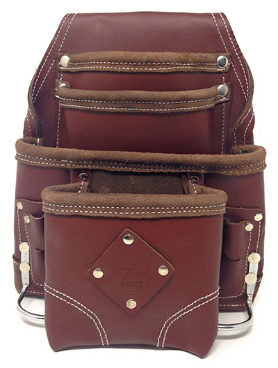 Leather professional 10-pocket leather tool pouch