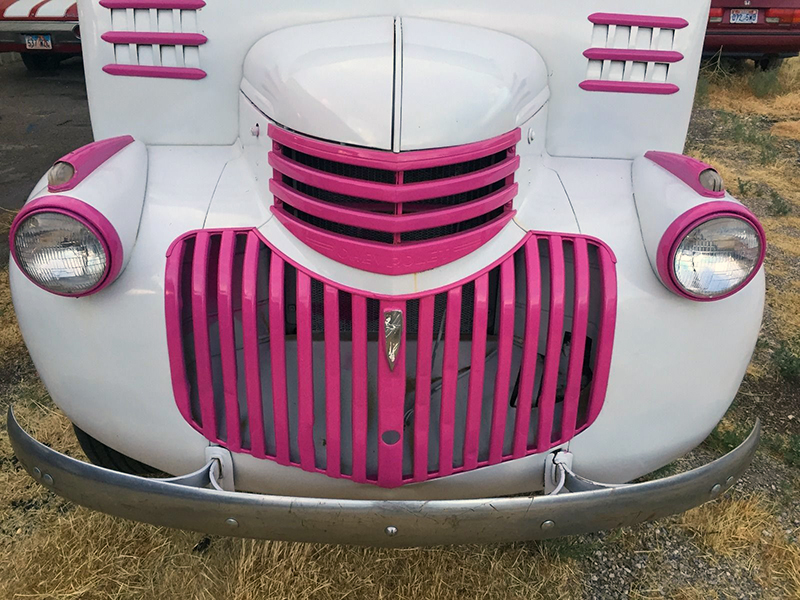 This 1942 open van is badged as a Chevrolet. It’s reportedly only one of about five built before General Motors went into wartime production.