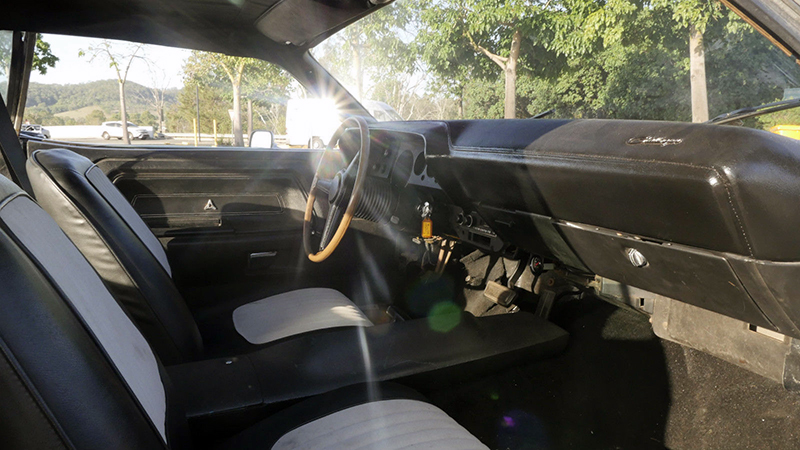 The interior is mostly there, though the radio is a movie fake.