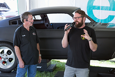 Randy Allgood (left) and Rutledge Wood at the 2017 Carlisle Ford Nationals in Carlisle, Penn.