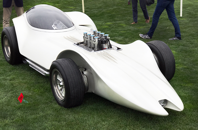The Mantaray is an Asymmetrical Space Age Car.