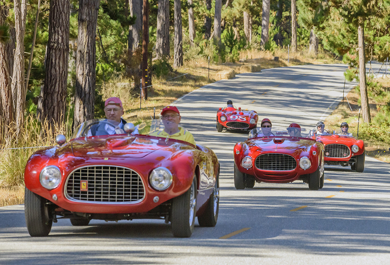 Drivers piloted 166 MM Ferraris along the 17-Mile Drive in Pebble Beach.
