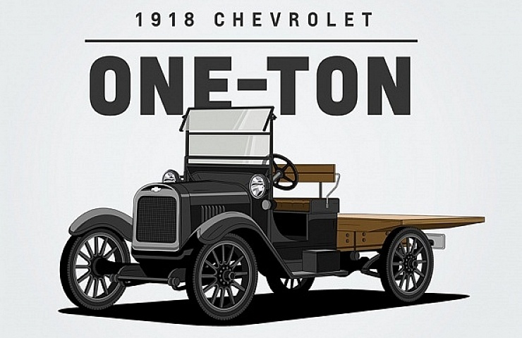 Illustration of 1918 Chevrolet One-Ton Pickup