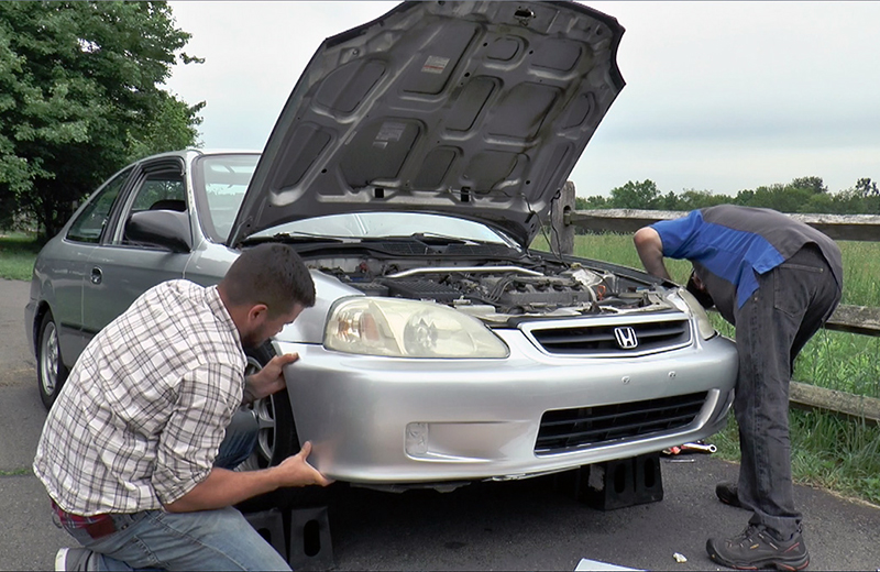 While most of the job can be handled by one person, having a buddy assist with alignment is a huge help.