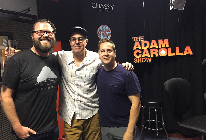 (Left to right) Rutledge Wood, Adam Carolla, and Matt D’Andria.