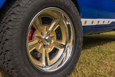 Wheel detail - Rutledge Wood’s Rowdy ’67 Mustang Fastback 