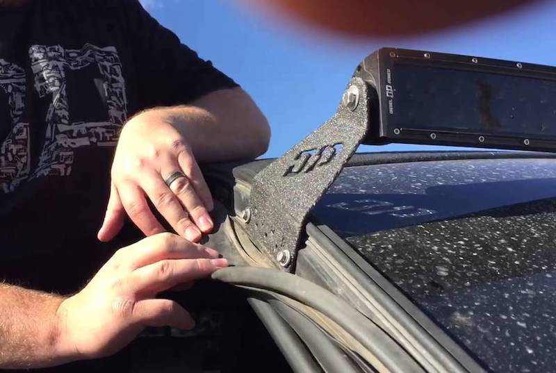 Mount the light bar on the strongest part of the roof.