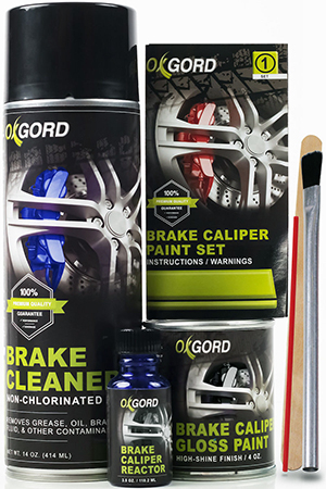 Brake caliper paint kits provide everything needed for a new great-looking finish.