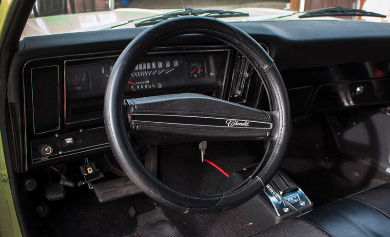 Steering wheel of 1974 Chevy Nova