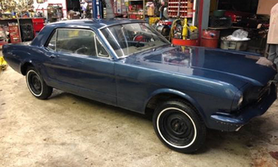 A 1965 Ford Mustang K-Code project car recently listed on eBay Motors